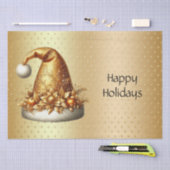 Papier Mousseline Noël Gold Santa Hat (Artisanat)