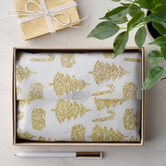 Papier Mousseline Noël Gold Series Design 13 (Cadeau)