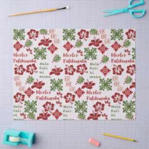 Papier Mousseline Noël hawaïen - Mele Kalikimaka 1
