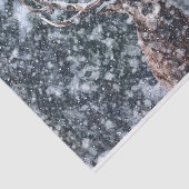 Papier Mousseline Noël hivernal Cerf de neige (Détail)