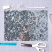 Papier Mousseline Noël hivernal Cerf de neige (Artisanat)