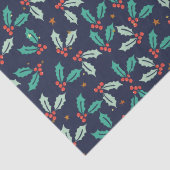 Papier Mousseline Noël Holly Motif sans couture (Détail)
