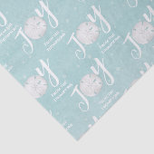 Papier Mousseline Noël Joy Beach Côte Turquoise (Détail)