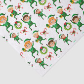 Papier Mousseline Noël Joyeux elfe avec Motif cadeau (Détail)