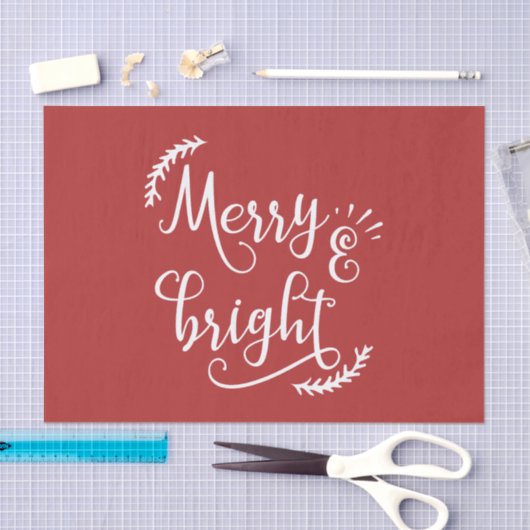 Papier Mousseline Noël joyeux et lumineux (Artisanat)