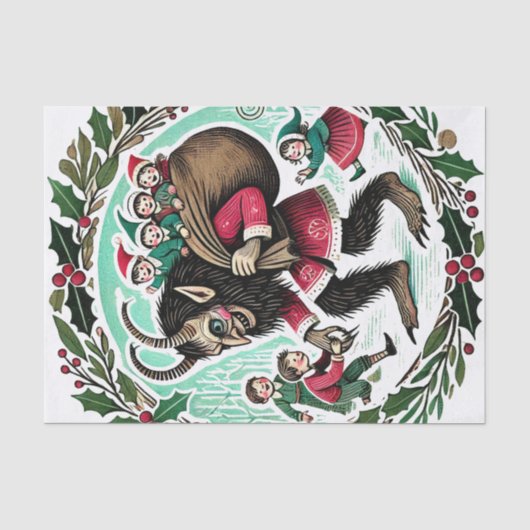 Papier Mousseline Noël Krampus (Recto)
