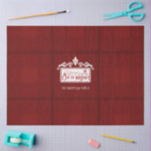 Papier Mousseline Noël laissez-la neige Typographie Rouge Blanc Fami (Artisanat)