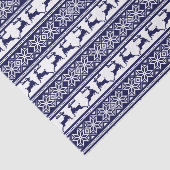 Papier Mousseline Noël, le bleu et le blanc scandinave (Détail)