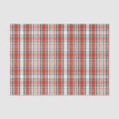 Papier Mousseline Noël mignon hiver Rouge Vert Plaid Motif (Recto)