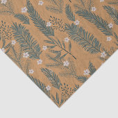 Papier Mousseline Noël Moderne Boho Botanique Verdure (Détail)