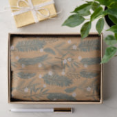 Papier Mousseline Noël Moderne Boho Botanique Verdure (Cadeau)