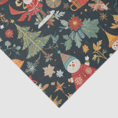 Papier Mousseline Noël 🎄 Motif Conception sur papier de tissus (Détail)