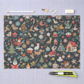 Papier Mousseline Noël 🎄 Motif Conception sur papier de tissus (Artisanat)