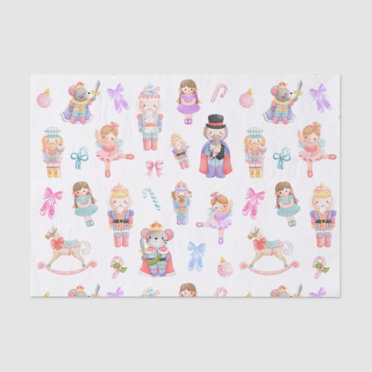 Papier Mousseline Noël Motif Nutcracker (Recto)