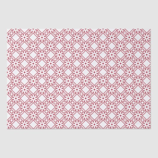 Papier Mousseline Noël Motif rouge et blanc (Recto)