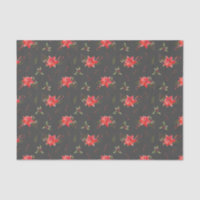 Noël Motif Rouge Poinsettia