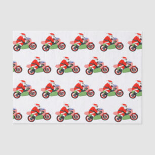Papier Mousseline Noël moto