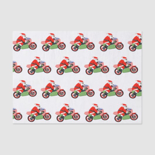 Papier Mousseline Noël moto (Recto)