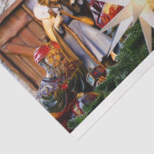 Papier Mousseline Noël Nativité Manger 4 Découpage Tissu papier (Détail)