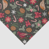 Papier Mousseline Noël naturel Ditsy (Détail)