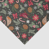 Papier Mousseline Noël naturel Ditsy (Détail)