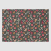 Papier Mousseline Noël naturel Ditsy (Recto)