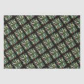 Papier Mousseline Noël NOEL Green et Berries (Recto)