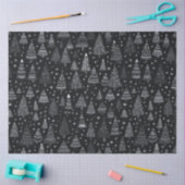 Papier Mousseline Noël noir et blanc (Artisanat)