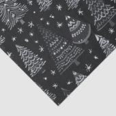 Papier Mousseline Noël noir et blanc (Détail)