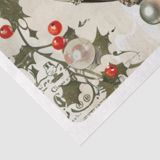 Papier Mousseline Noël noir et blanc (Détail)