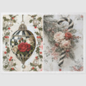 Papier Mousseline Noël noir et blanc (Recto)