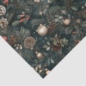 Papier Mousseline Noël noir vintage (Détail)