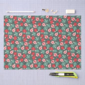 Papier Mousseline Noël Ornement Baubles Rouge Vert (Artisanat)