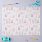 Papier Mousseline Noël Pastel moderne Arbres de Noël rose (Artisanat)