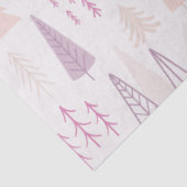 Papier Mousseline Noël Pastel moderne Arbres de Noël rose (Détail)