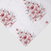 Papier Mousseline Noël Peppermenthe Blanc Rouge (Détail)