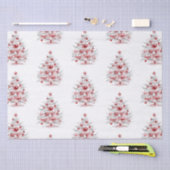 Papier Mousseline Noël Peppermenthe Blanc Rouge (Artisanat)