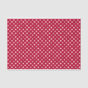 Papier Mousseline Noël Peppermenthe Candy Lollipops Polka Dot
