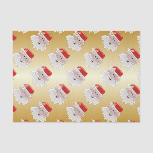 Papier Mousseline Noël père Noël Design (Recto)