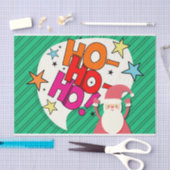 Papier Mousseline Noël Père Noël "Ho Ho Ho Ho" (Artisanat)
