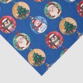 Papier Mousseline Noël Père Noël, Snowman, Reindeer (Détail)