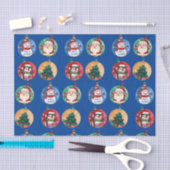 Papier Mousseline Noël Père Noël, Snowman, Reindeer (Artisanat)