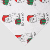 Papier Mousseline Noël Père Noël West Highland White Terrier Westie (Détail)
