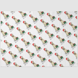 Papier Mousseline Noël Père Noël Wheaten Terrier (blé 1b2) mignonne