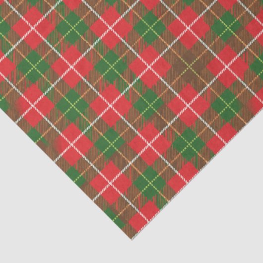 Papier Mousseline Noël Plaid 3 (Détail)