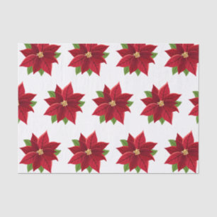 Papier Mousseline Noël Poinsettia