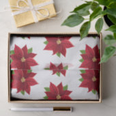 Papier Mousseline Noël Poinsettia (Cadeau)