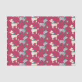 Papier Mousseline Noël Poodle Chien Motif de vacances (Recto)