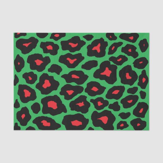 Papier Mousseline Noël Pop Leopard (Recto)