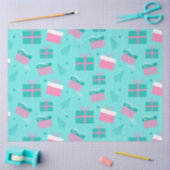 Papier Mousseline Noël présente des flocons de neige Bleu Noël (Artisanat)